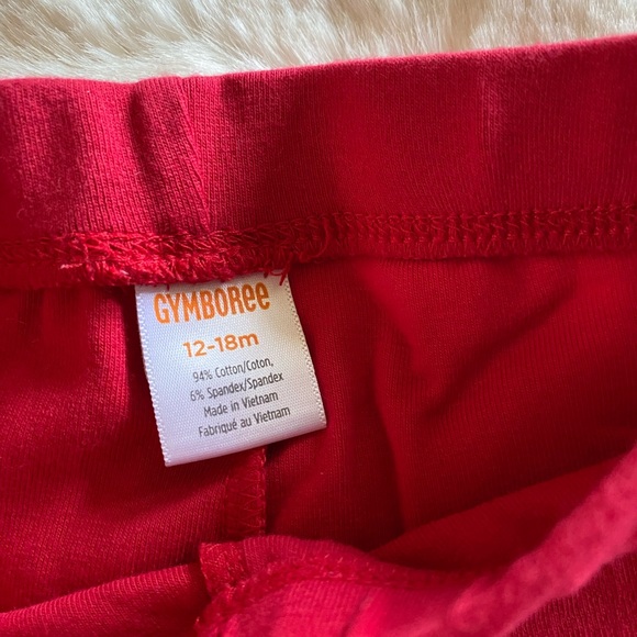 🐠2/$10🐠 Baby girls 👧  Gymboree red ruffle leggings. - Picture 3 of 3